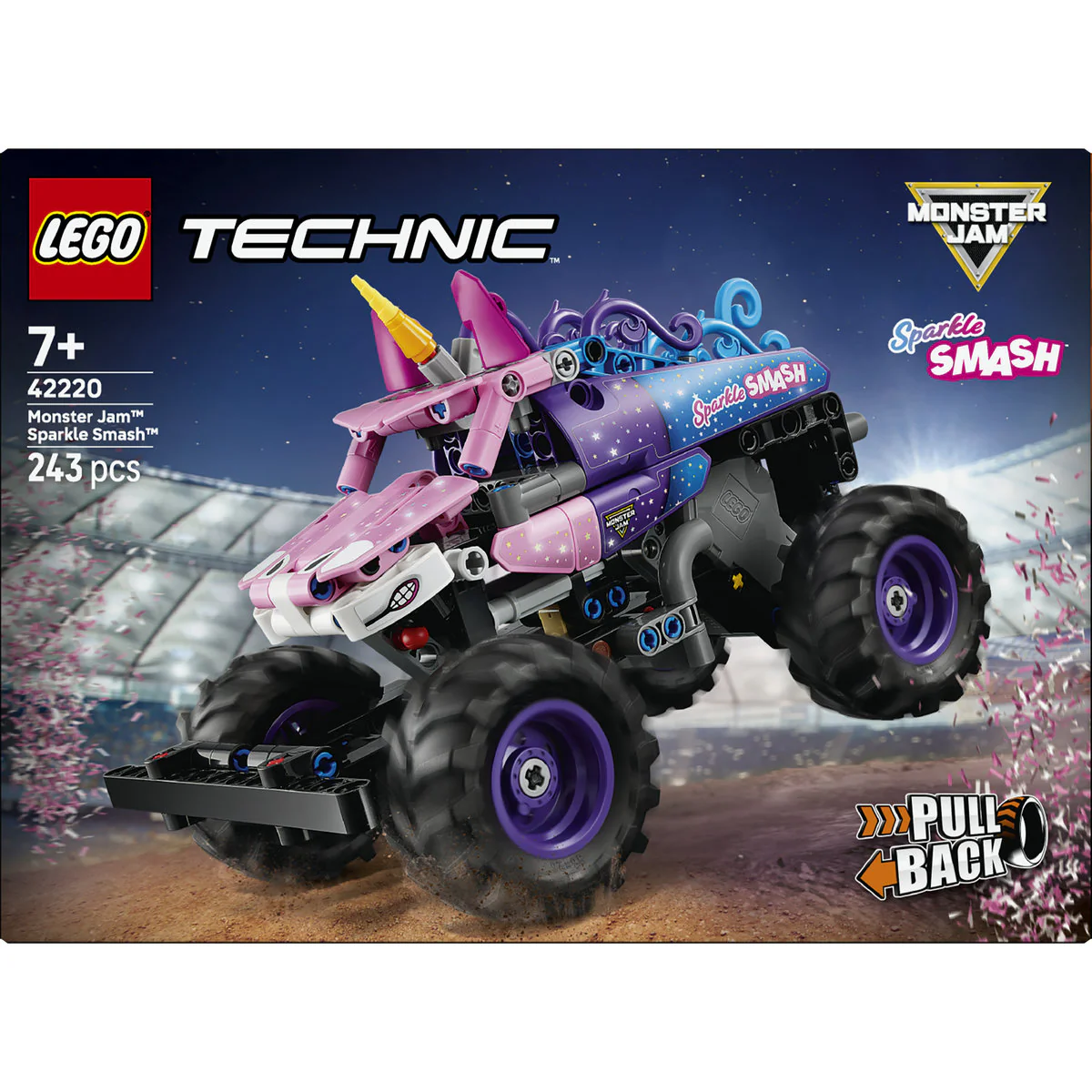 LEGO Technic Monster Jam Sparkle Smash Pull-Back Toy 42220 - Image 3