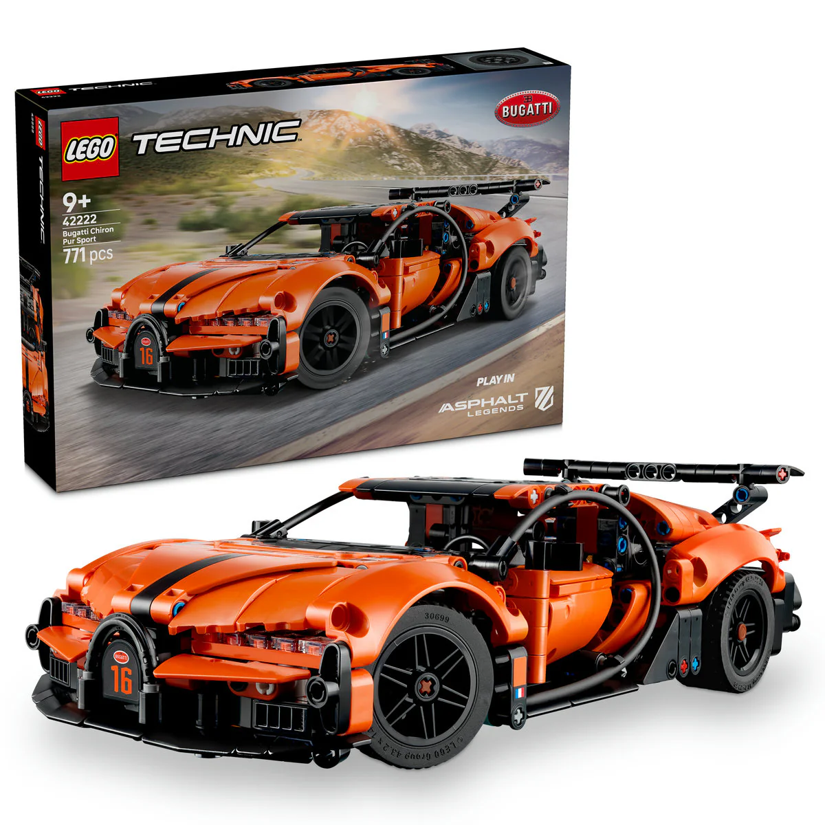 LEGO Technic Bugatti Chiron Pur Sport Hypercar 42222