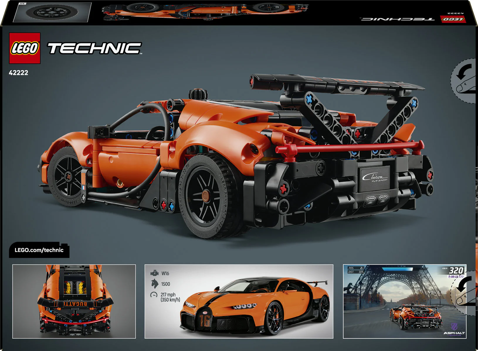 LEGO Technic Bugatti Chiron Pur Sport Hypercar 42222 - Image 4
