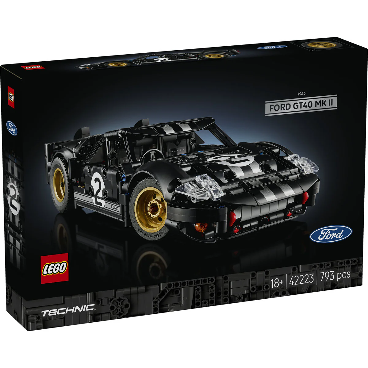 LEGO Technic 1966 Ford GT40 MKII Race Car Set 42223 - Image 2