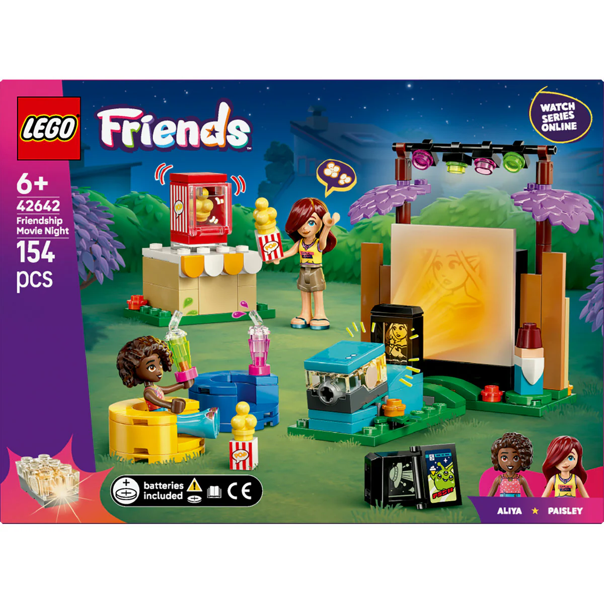 LEGO Friends Friendship Movie Night Pretend-Play Toy Building Kit 42642 - Image 2