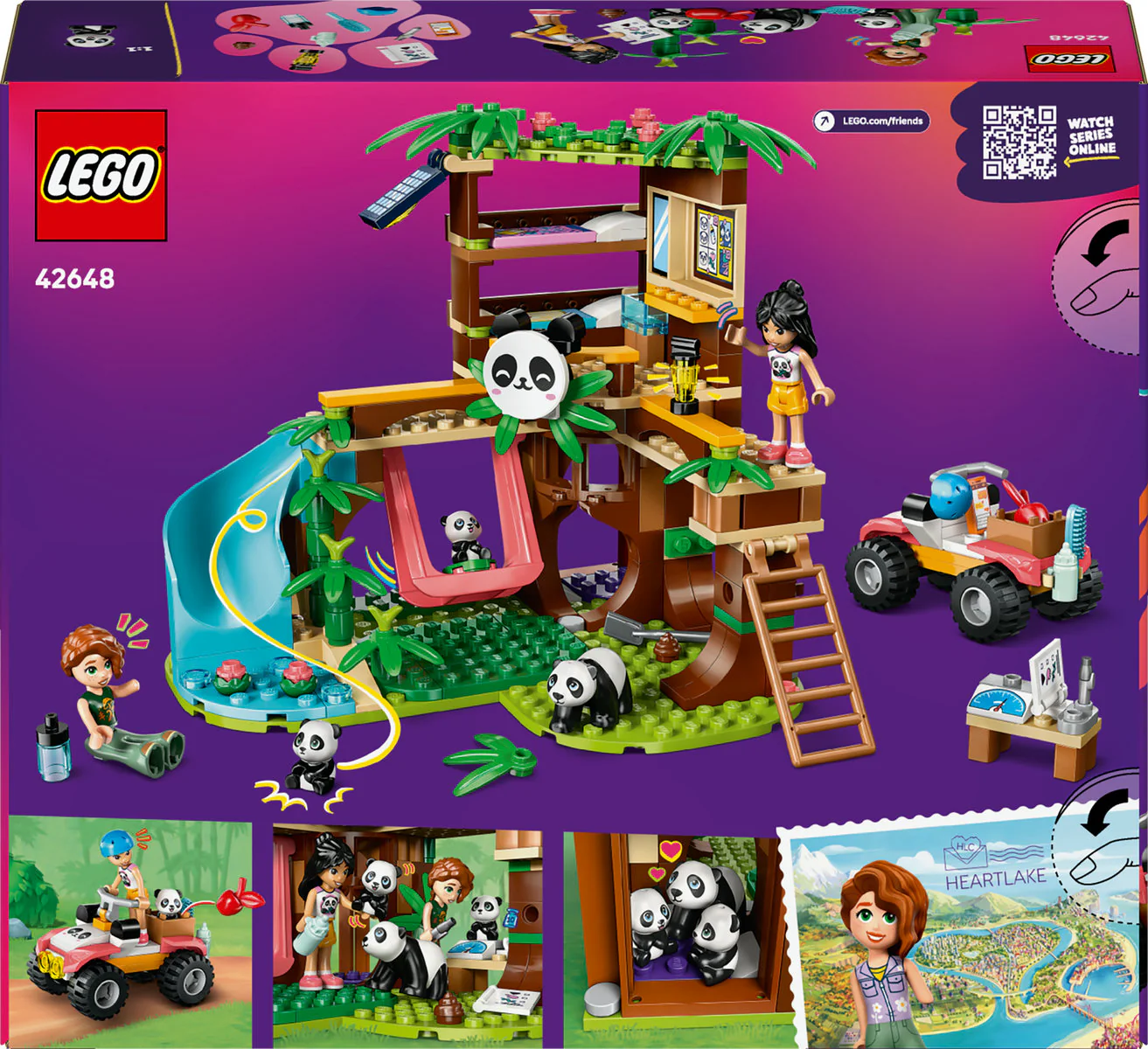 LEGO Friends Panda Sanctuary Animal Care Building Set Toy 42648 - Image 3