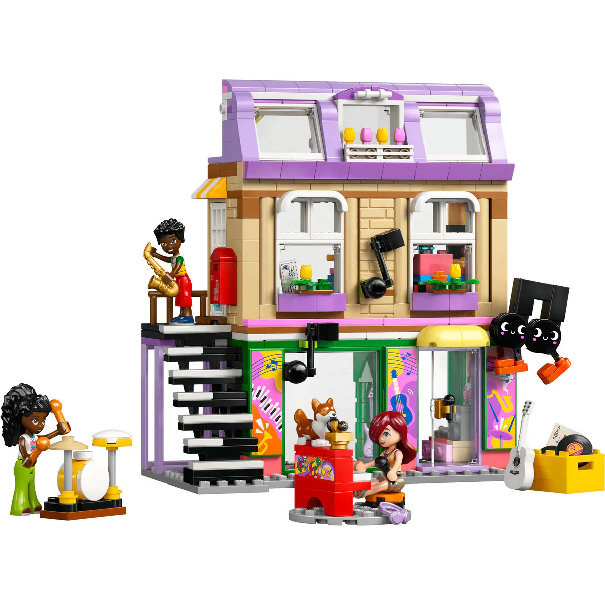 LEGO Friends Music Shop & Apartment Building Set Pretend-Play Toy 42653 - Image 5