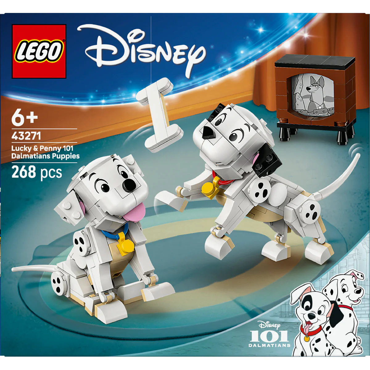 LEGO Disney Lucky & Penny 101 Dalmatians Puppies Building Toy 43271 - Image 2