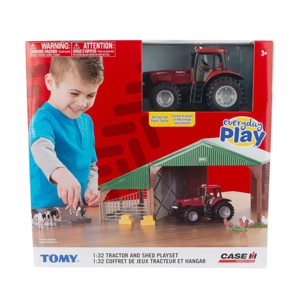 Farm Building Set with Case Tractor