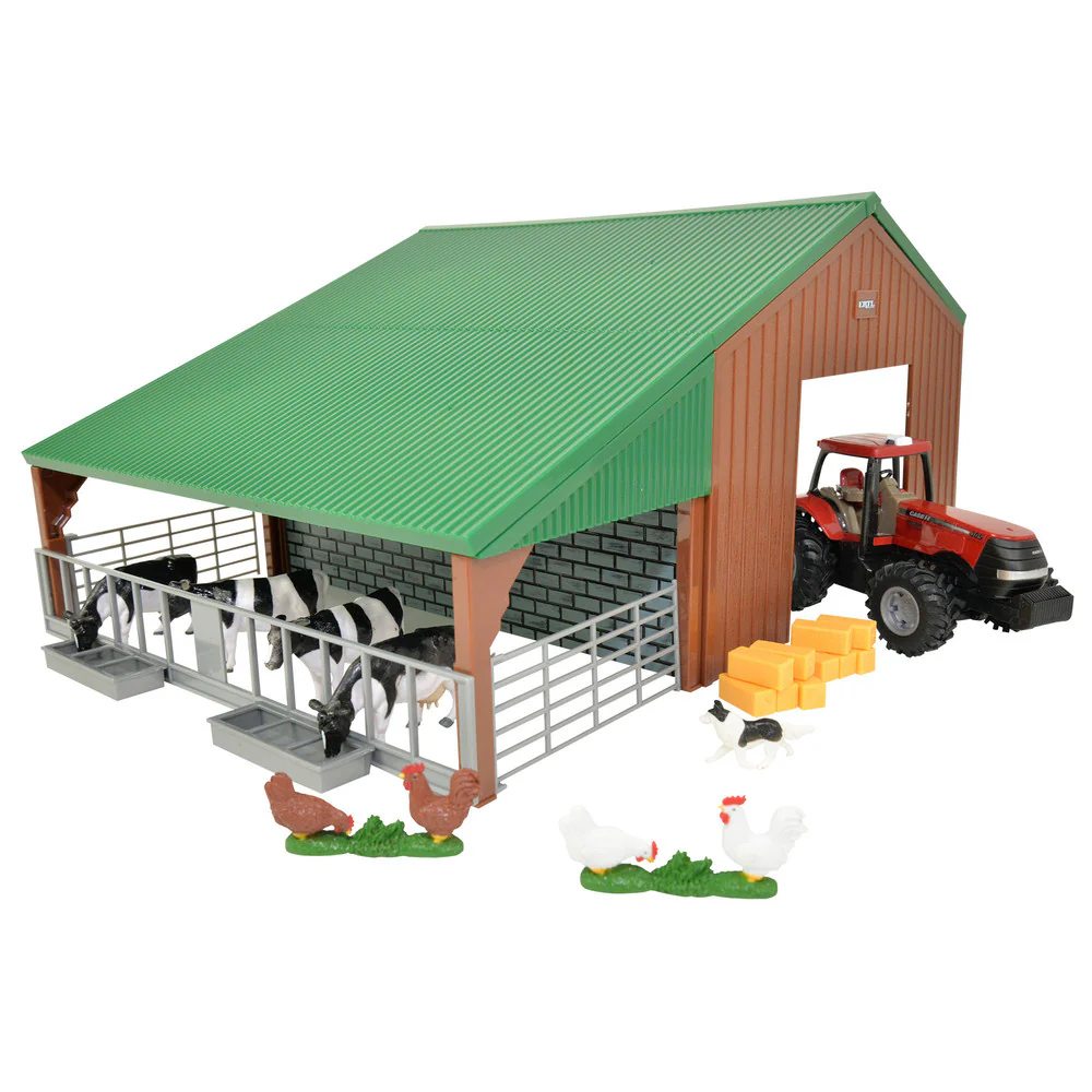 Farm Building Set with Case Tractor - Image 2