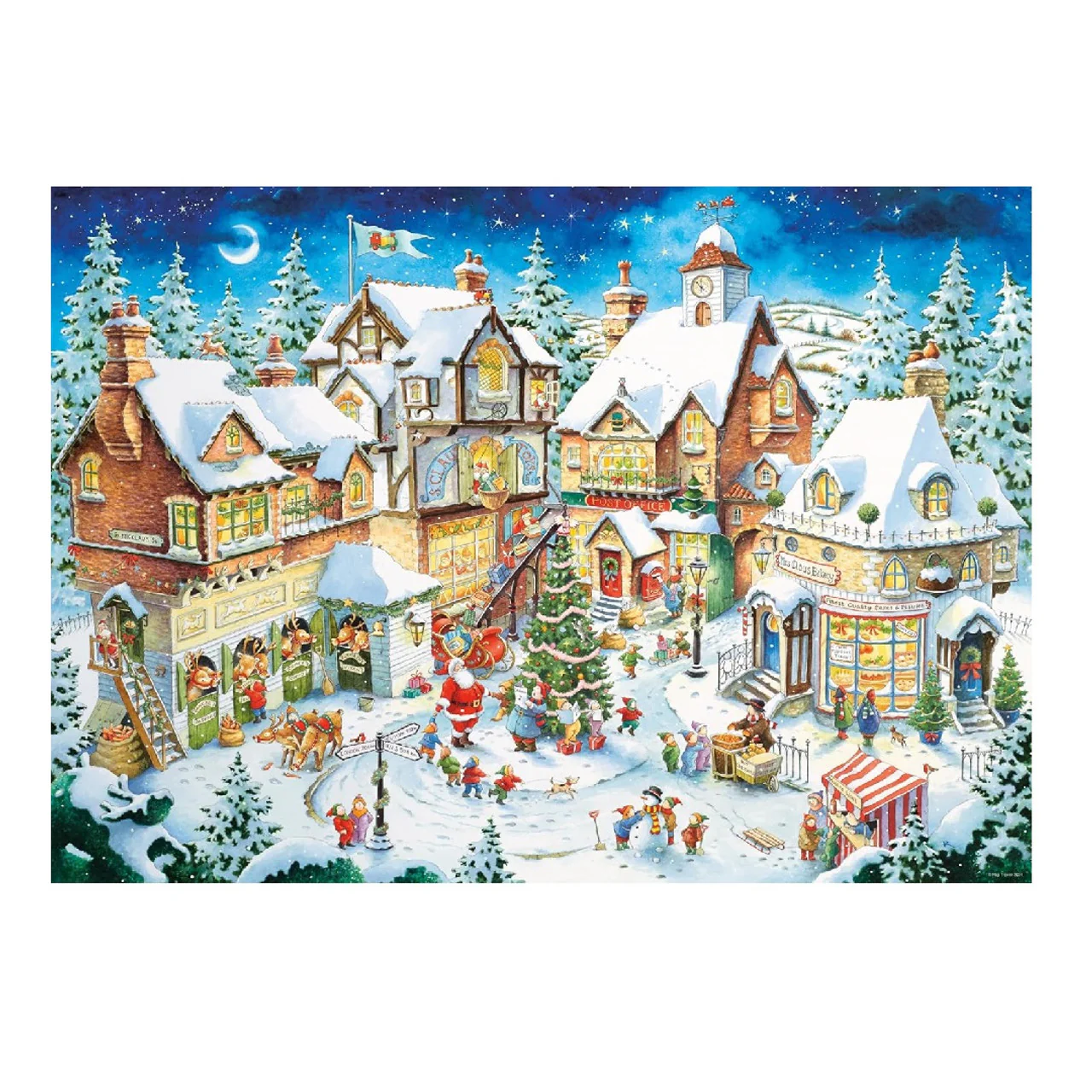 RAvensburger 50th Anniv. Christmas Limited Edition 1000 Piece Jigsaw Puzzle - Image 2