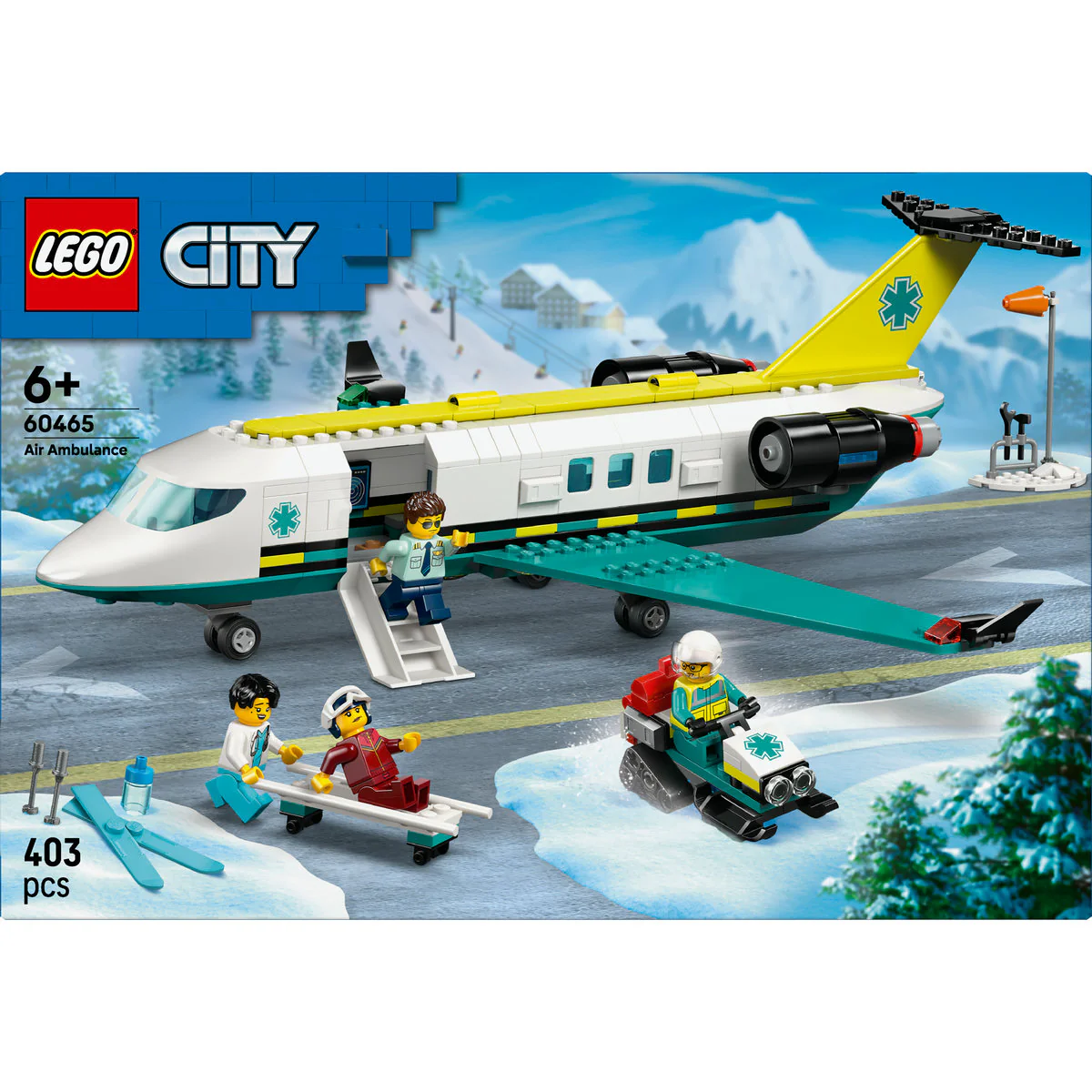 LEGO City Emergency Air Ambulance Plane, Airplane Toy Building Set 60465 - Image 2