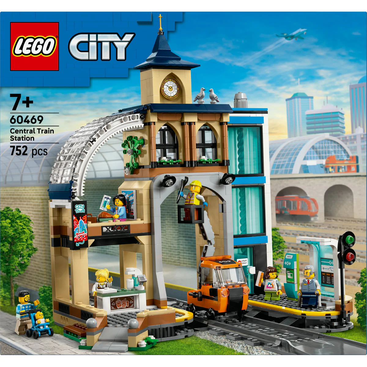 LEGO City Central Train Station Set for Fans of Construction Toys 60469 - Image 2