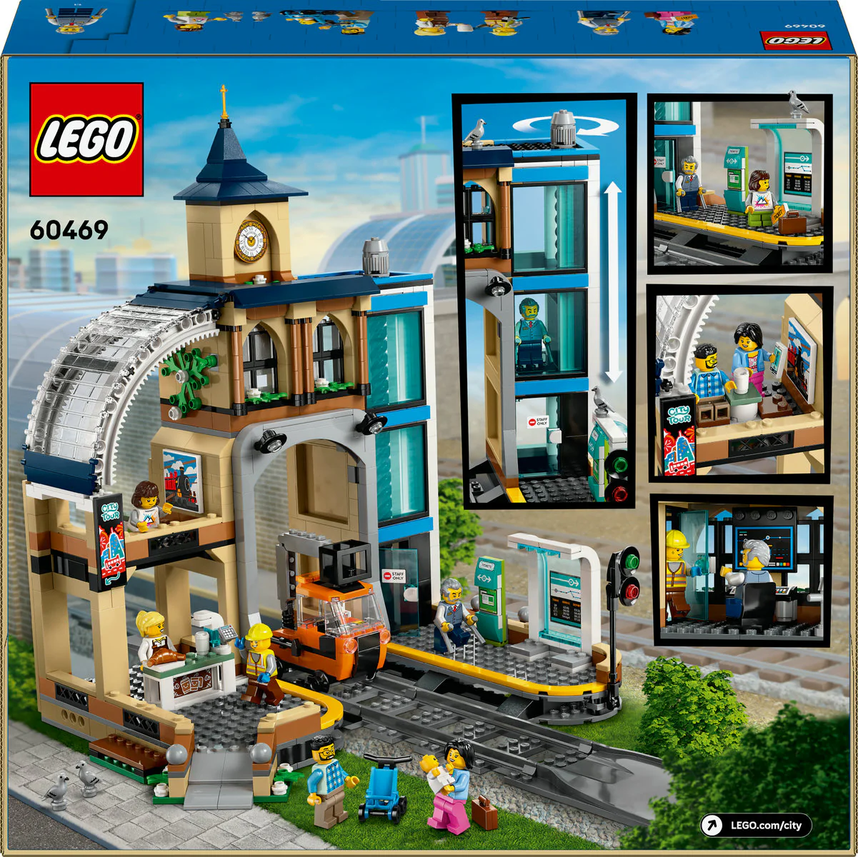 LEGO City Central Train Station Set for Fans of Construction Toys 60469 - Image 3