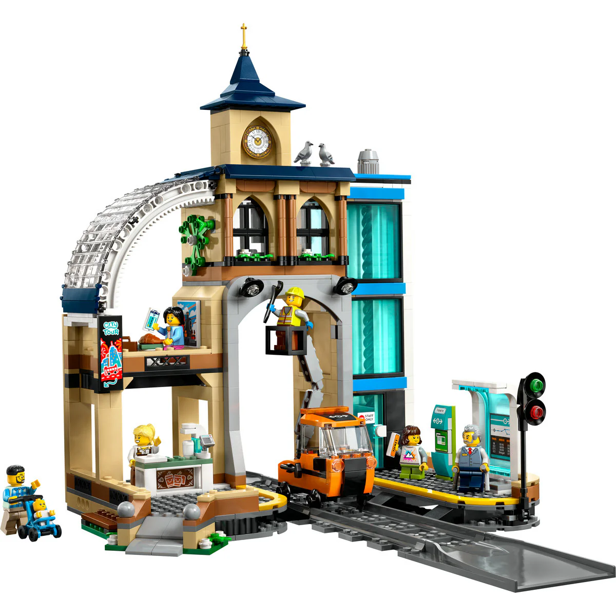 LEGO City Central Train Station Set for Fans of Construction Toys 60469 - Image 5