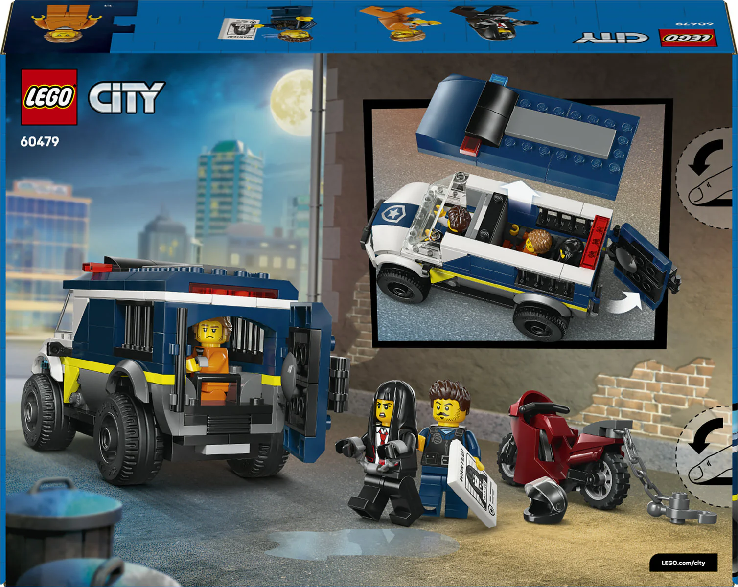 LEGO City Police Prisoner Transport Van Toy 60479 - Image 4
