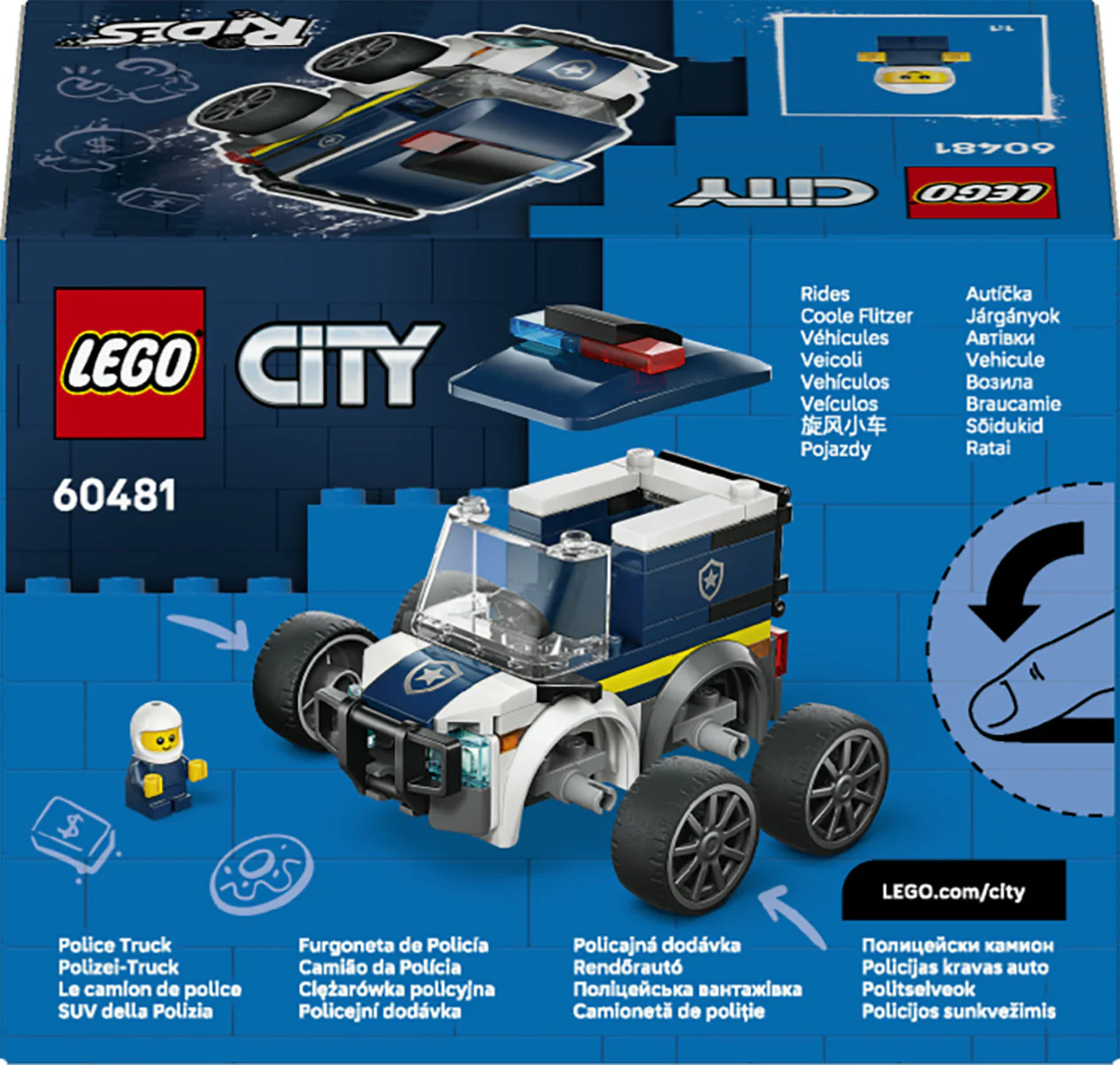 LEGO City Rides – Police Truck Toy For kids 60481 - Image 4