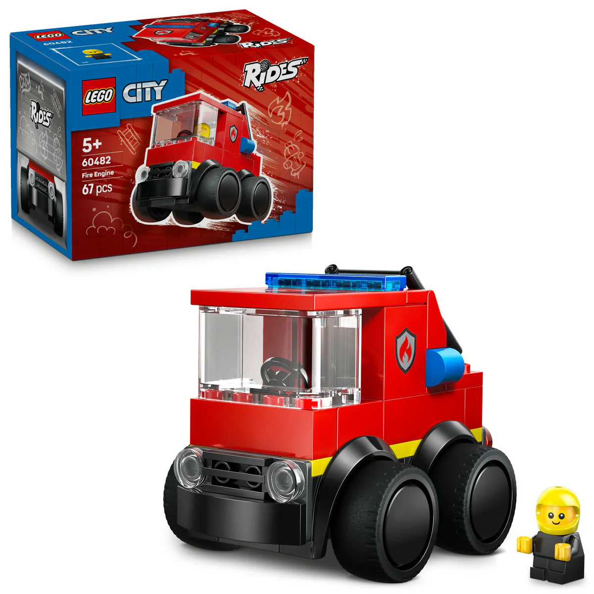 LEGO City Rides – Fire Engine Toy Building Set 60482