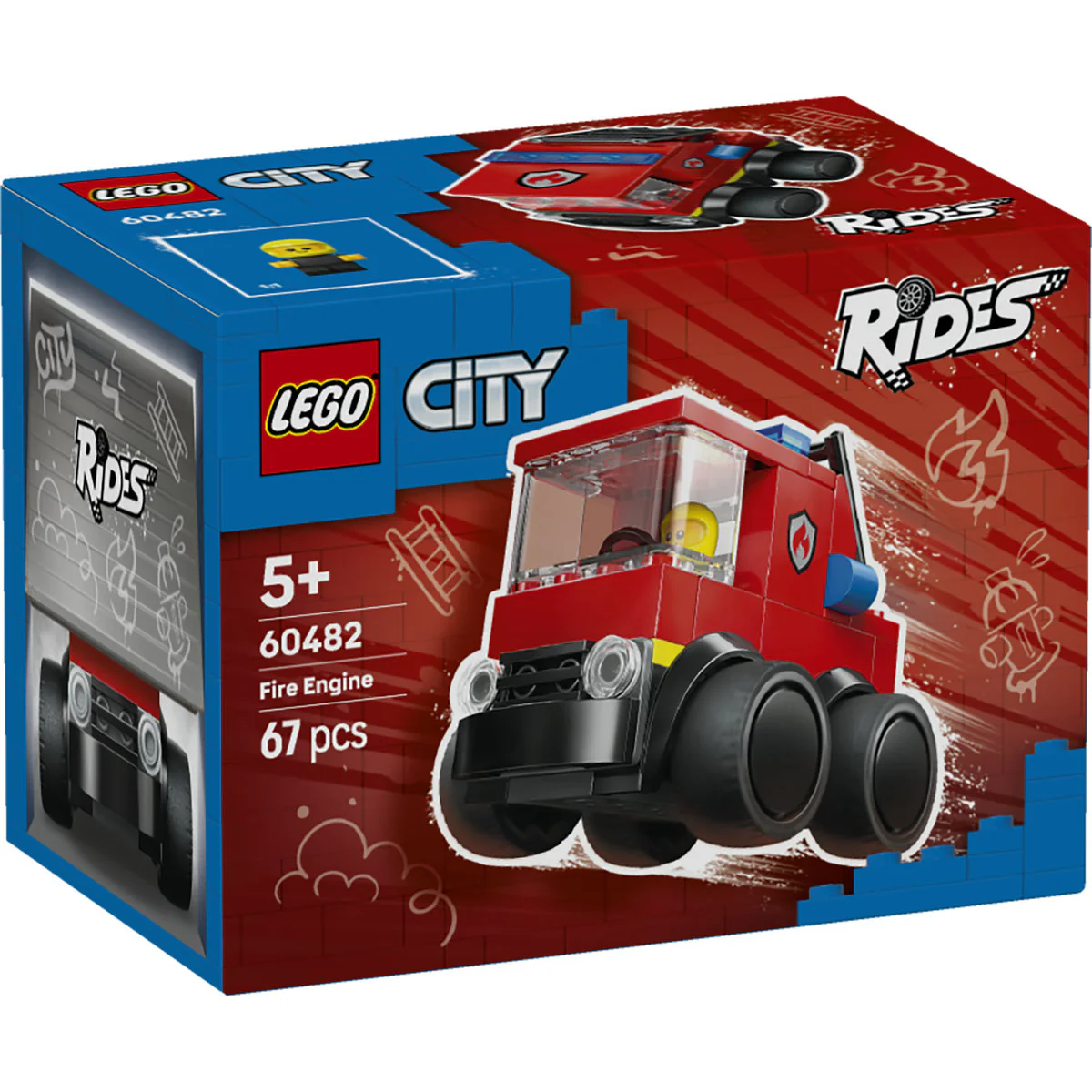 LEGO City Rides – Fire Engine Toy Building Set 60482 - Image 2