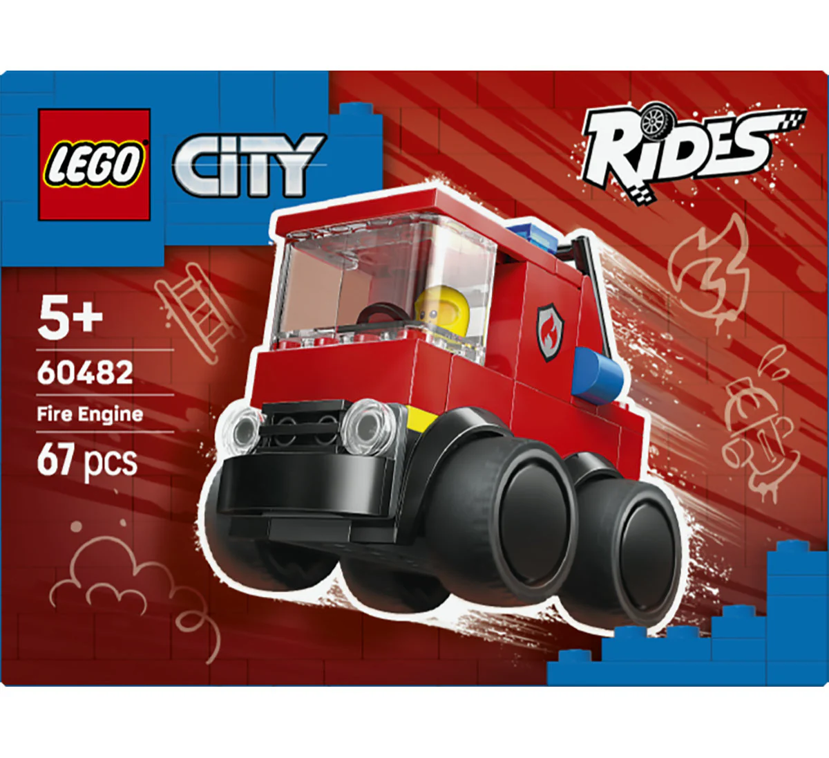 LEGO City Rides – Fire Engine Toy Building Set 60482 - Image 3