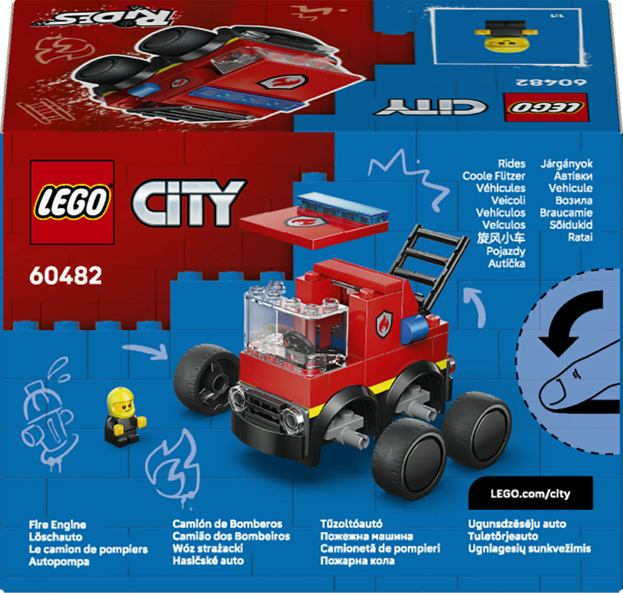 LEGO City Rides – Fire Engine Toy Building Set 60482 - Image 4