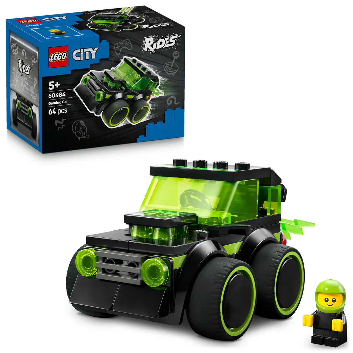 LEGO City Rides – Gaming Race Car Toy for Kids 60484