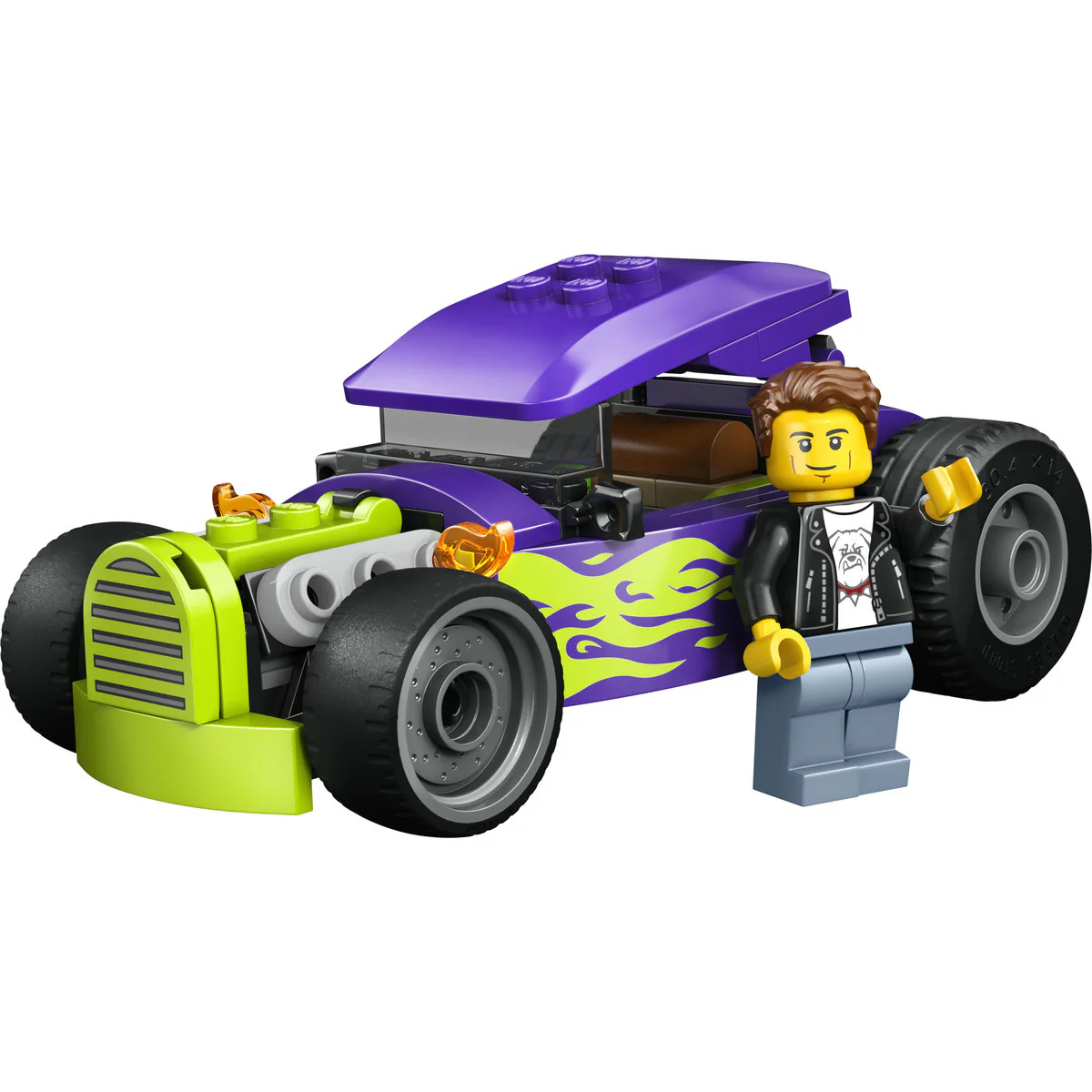 LEGO City Hot Rod Race Car Toy and Minifigure 60485 - Image 5