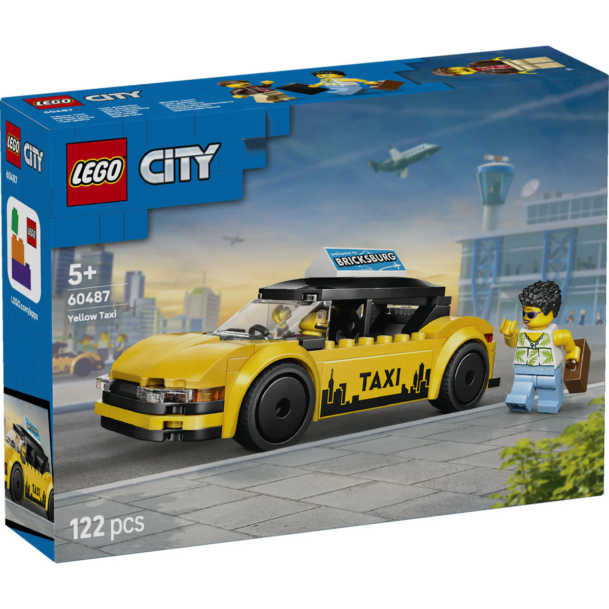 LEGO City Yellow Taxi Toy - Model Car Kit 60487 - Image 2