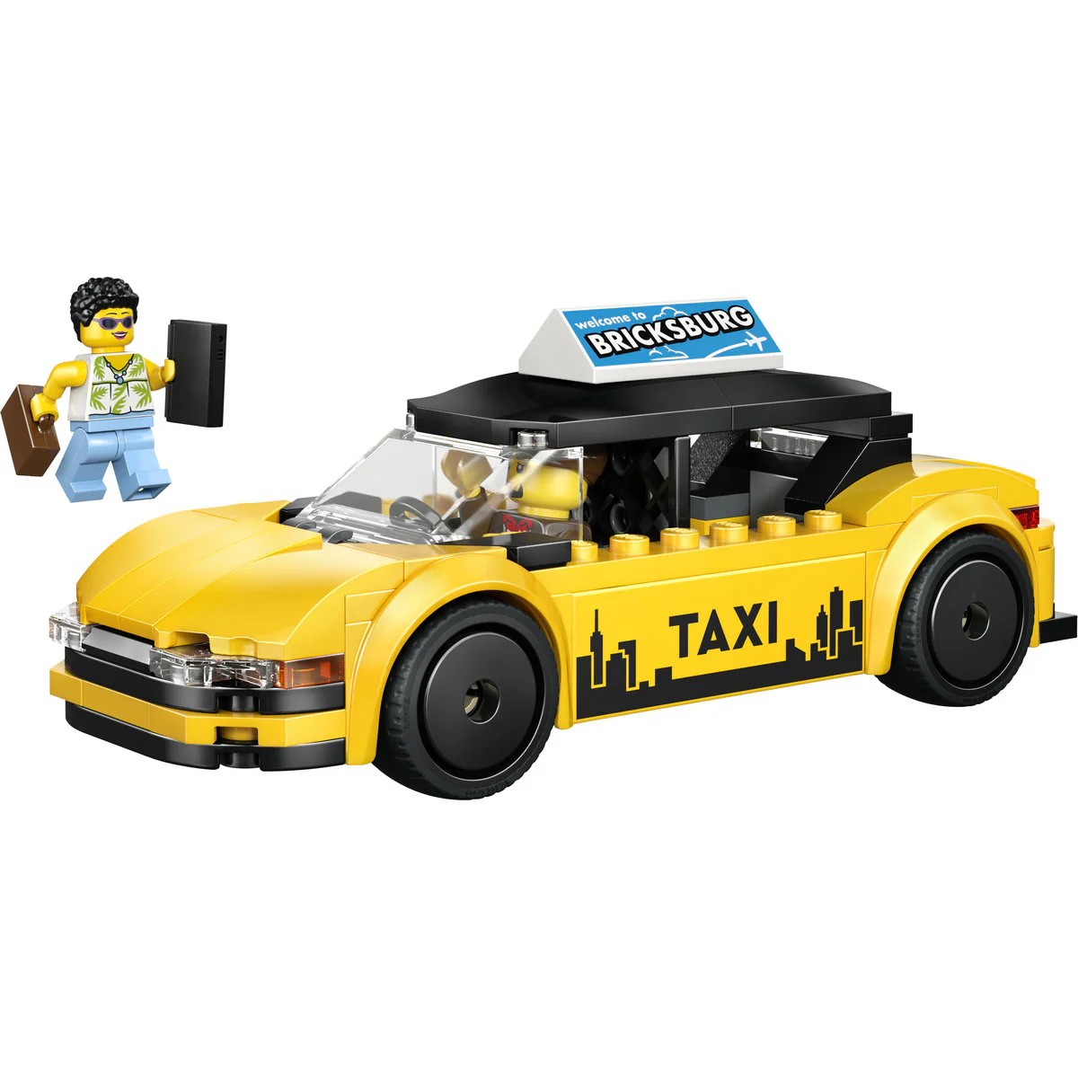 LEGO City Yellow Taxi Toy - Model Car Kit 60487 - Image 5