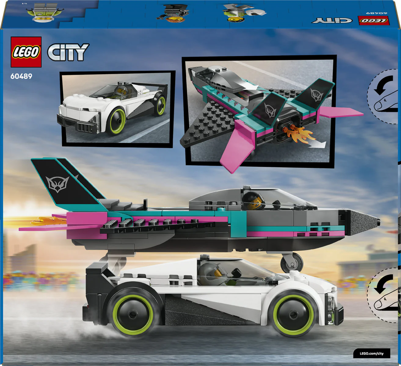 LEGO City Jet vs. Car Toy – Vehicle Model Kit 60489 - Image 4