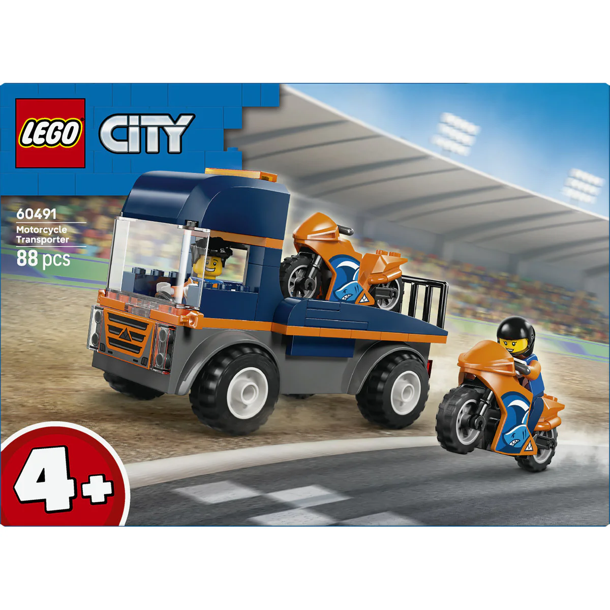 LEGO City Motorcycle Transporter Truck Toy 60491 - Image 3