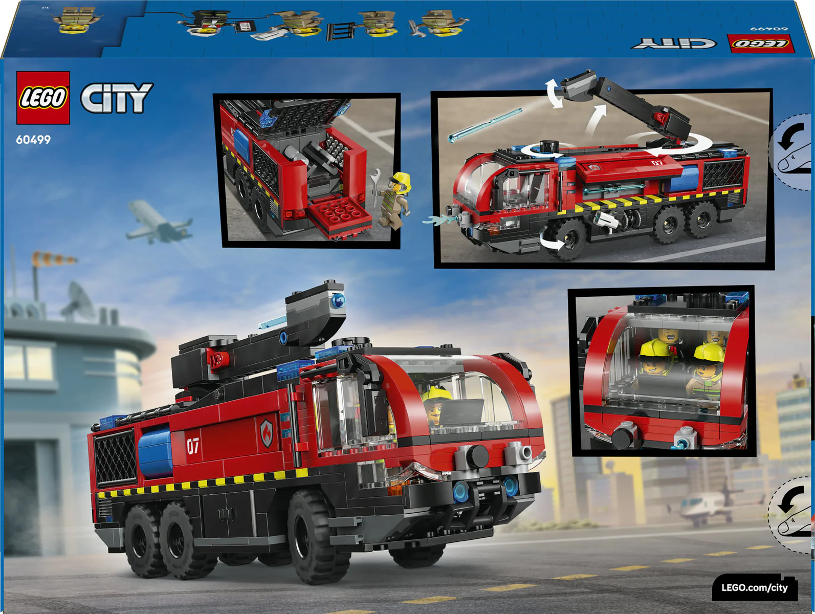 LEGO City Airport Fire Engine Truck Toy 60499 - Image 4