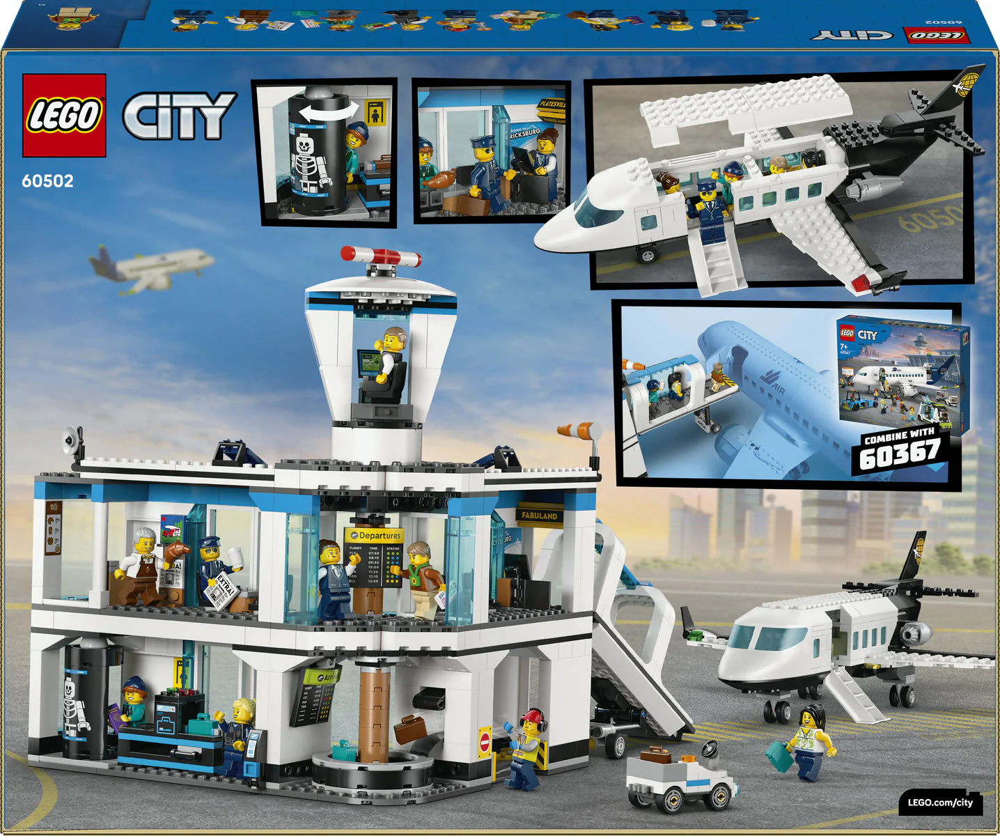 LEGO City Airport with Airplane Toy Model Kit 60502 - Image 4