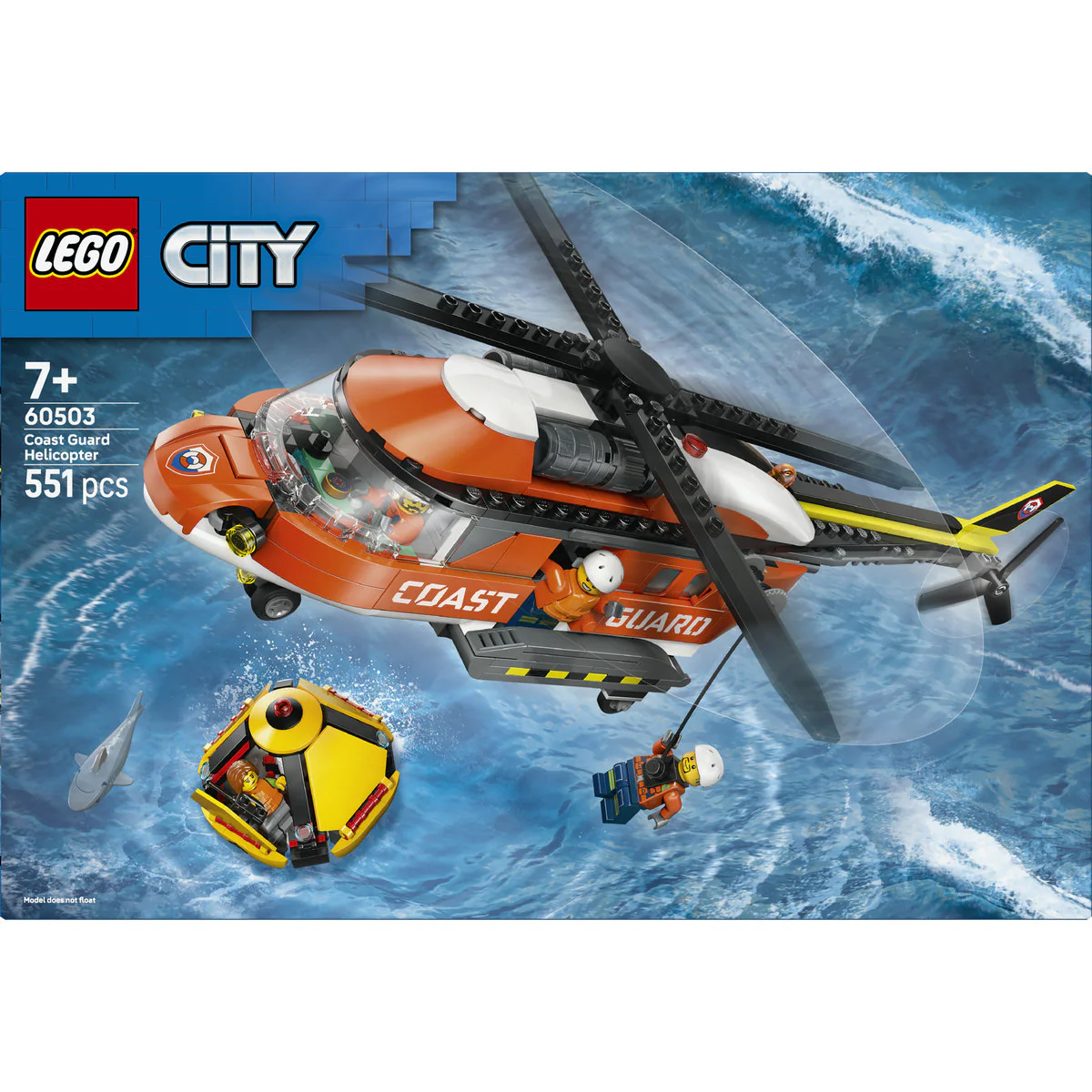 LEGO City Coast Guard Helicopter Building Toy 60503 - Image 3