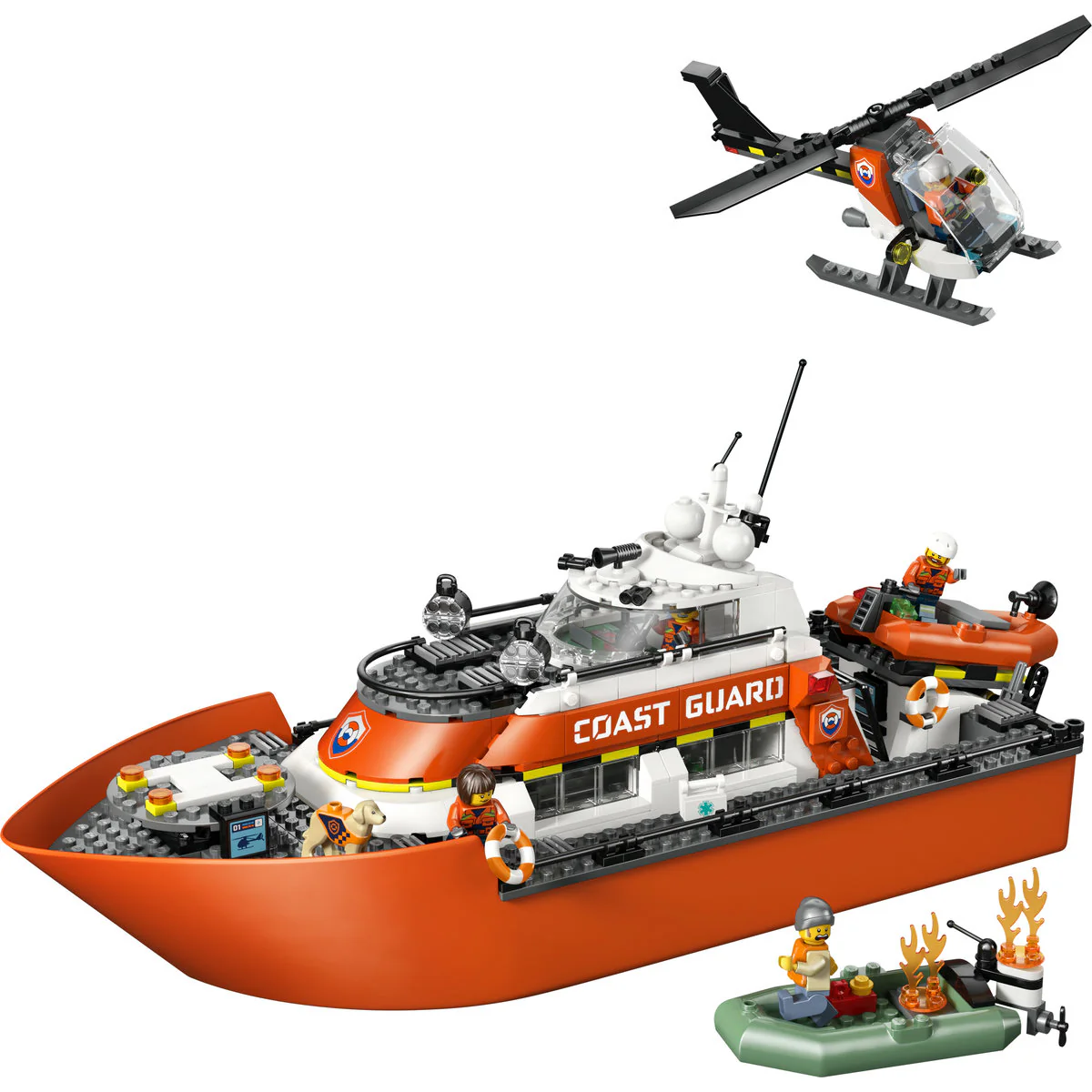 LEGO City Coast Guard Rescue Boat & Helicopter 60504 - Image 5