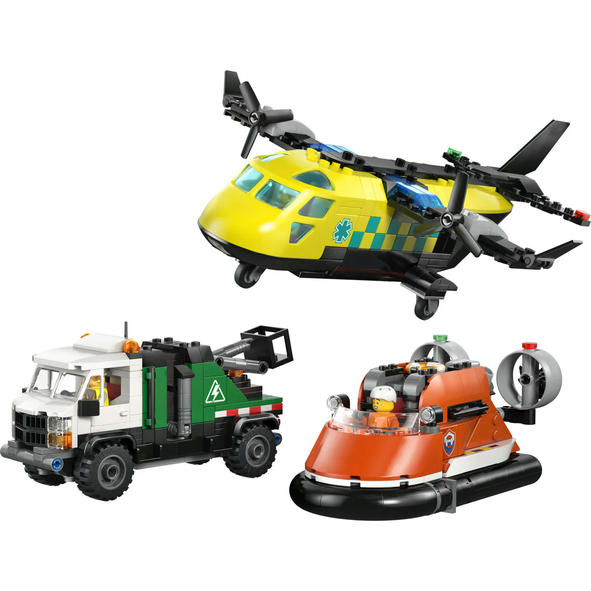 LEGO City Airplane, Service Truck & Hovercraft Remix 60505 - Image 5