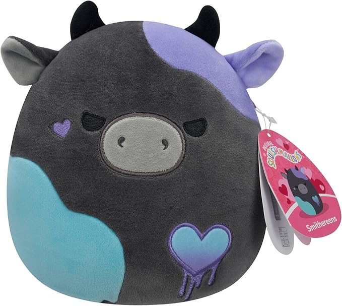 7.5" Squishmallow Smithereens the Charcoal Grey Cow - Image 4