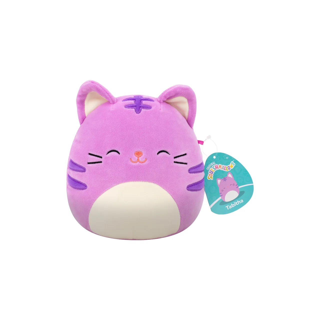 7.5 Squishmallows Tabitha - Purple Tabby Cat - Image 5