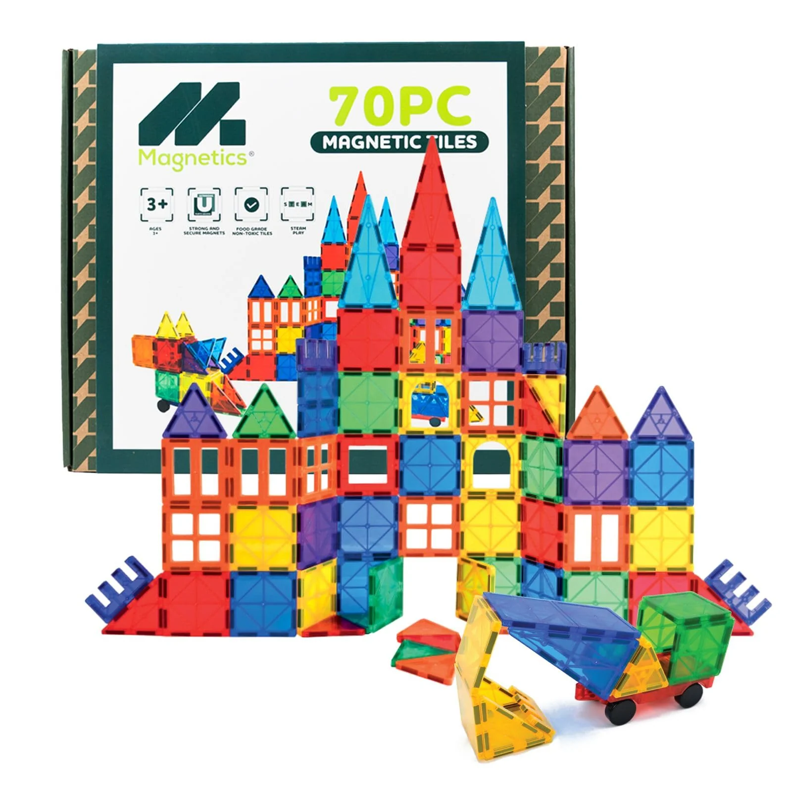 70 Pcs Magnetic Tiles - Image 2
