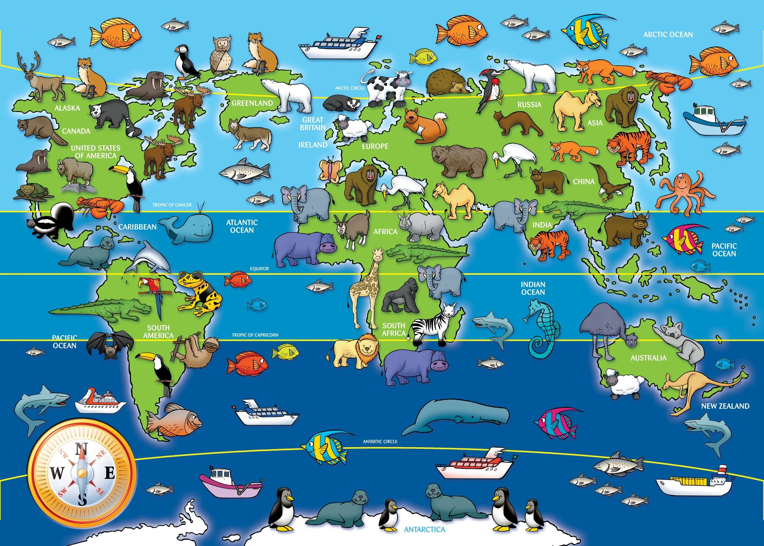 Animals of the World Giant Floor Puzzle, 60pc - Image 2