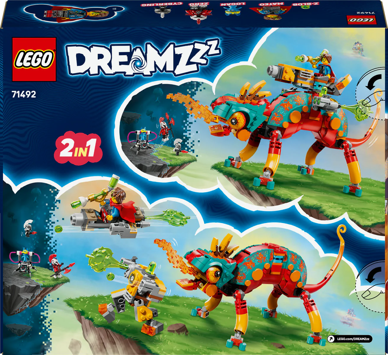 LEGO DREAMZzz Mateo’s Fire Chameleon Imagination Toy 71492 - Image 3