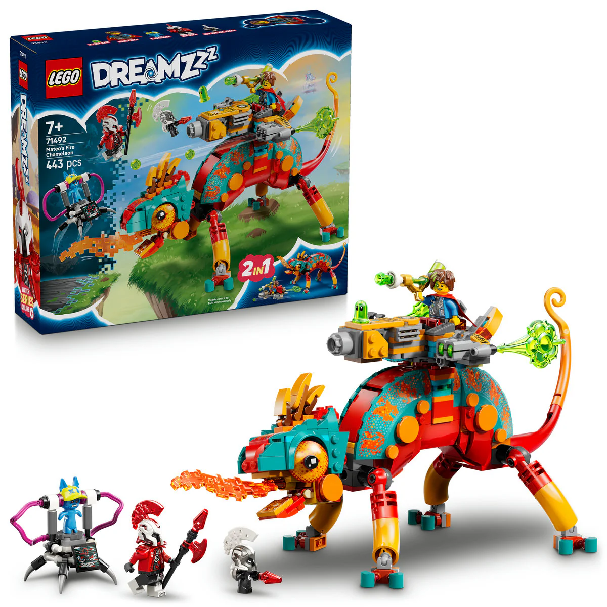 LEGO DREAMZzz Mateo’s Fire Chameleon Imagination Toy 71492 - Image 4