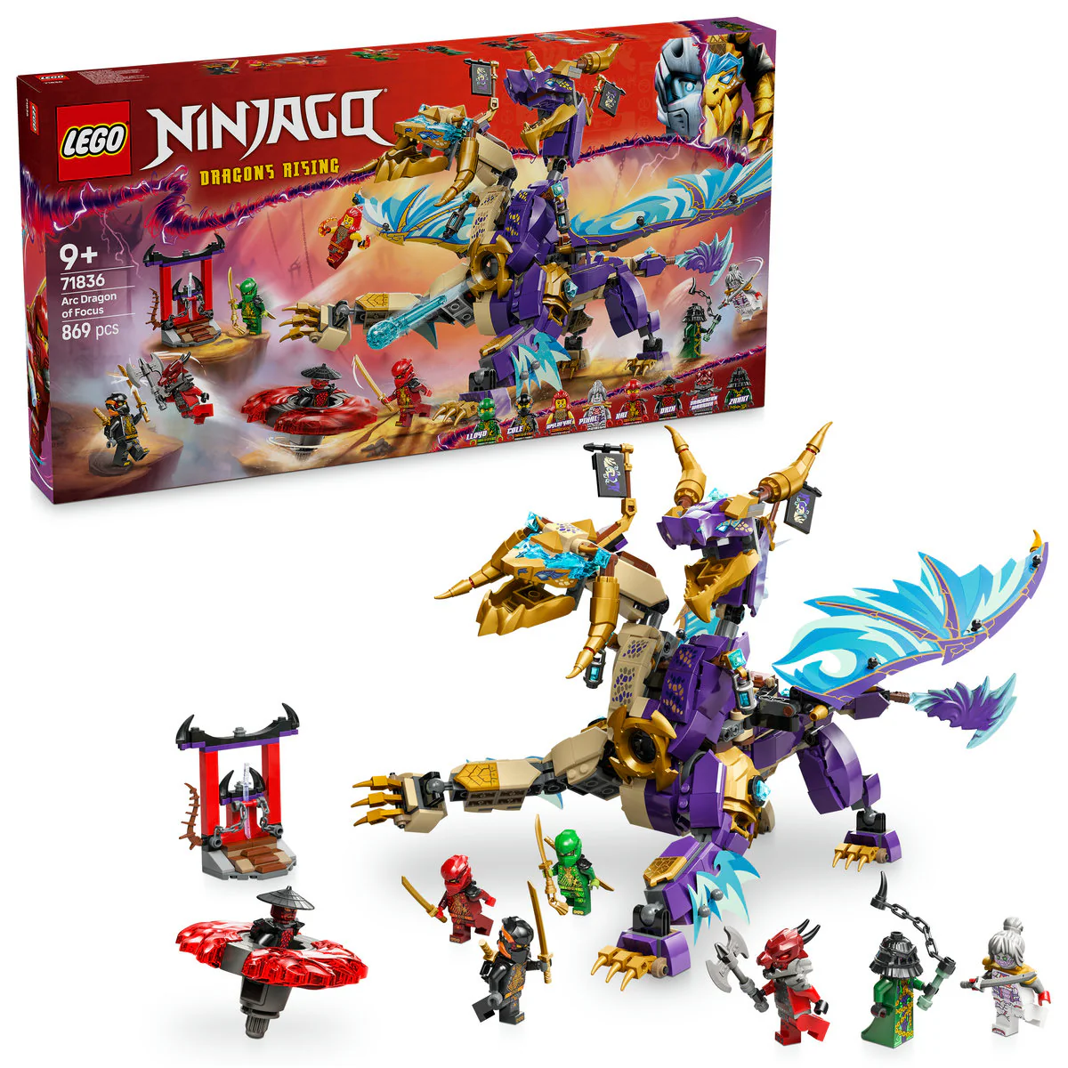 LEGO NINJAGO Arc Dragon of Focus Ninja Toy Set 71836 - Image 4