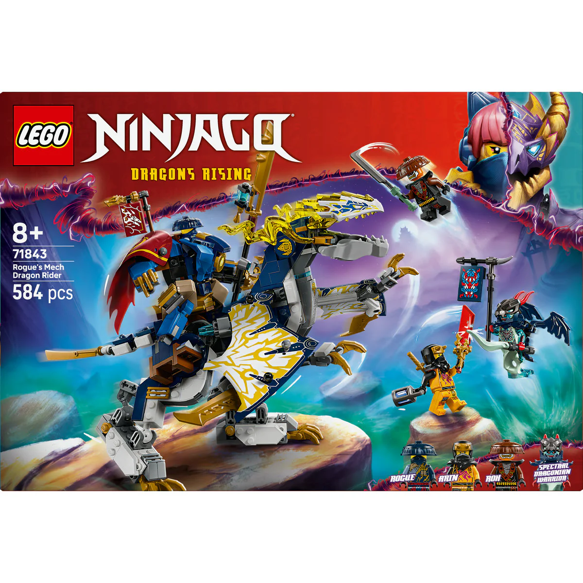 LEGO NINJAGO Rogue’s Mech Dragon Rider Ninja Toy 71843 - Image 2