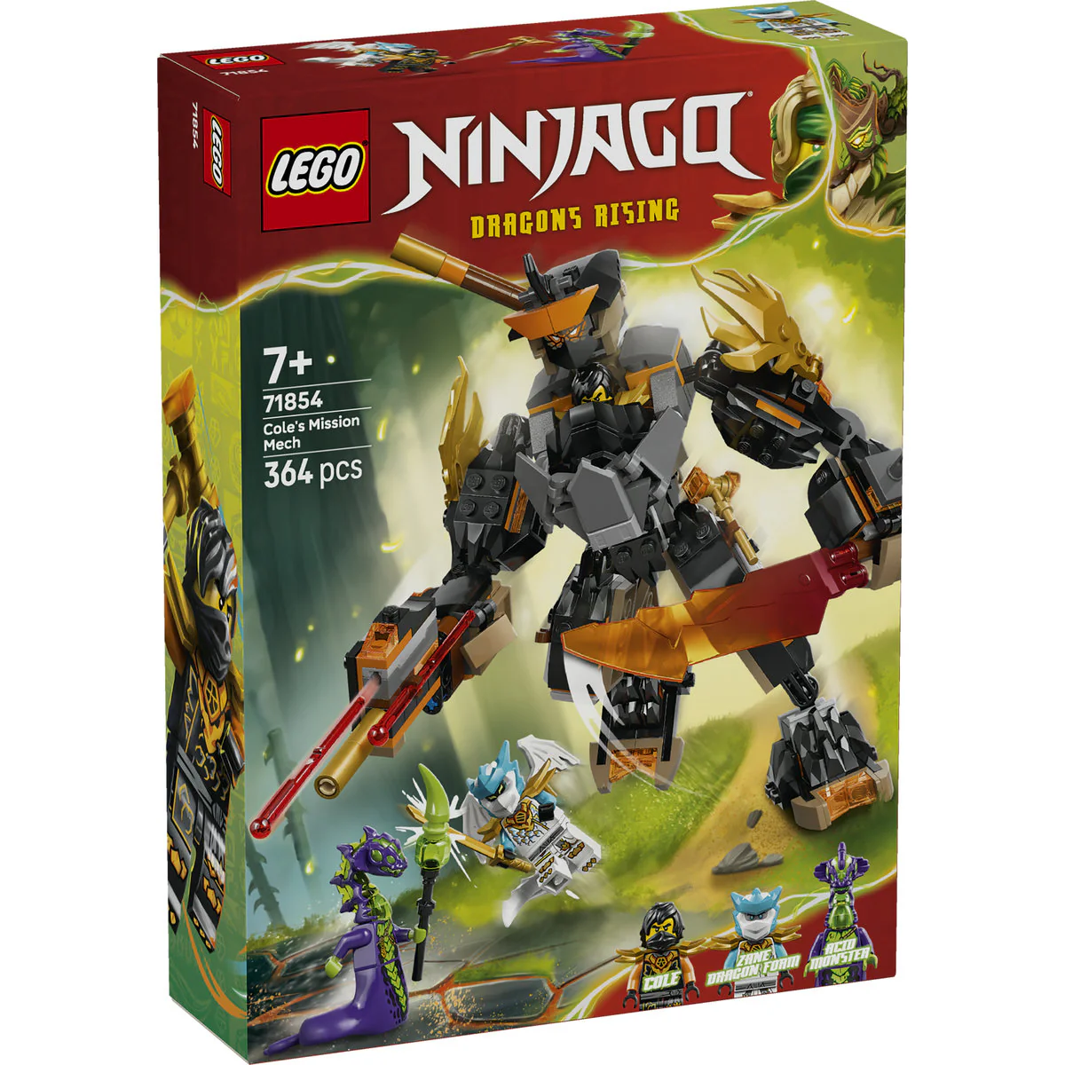 LEGO NINJAGO Cole’s Mission Mech & Dragon Zane 71854 - Image 2