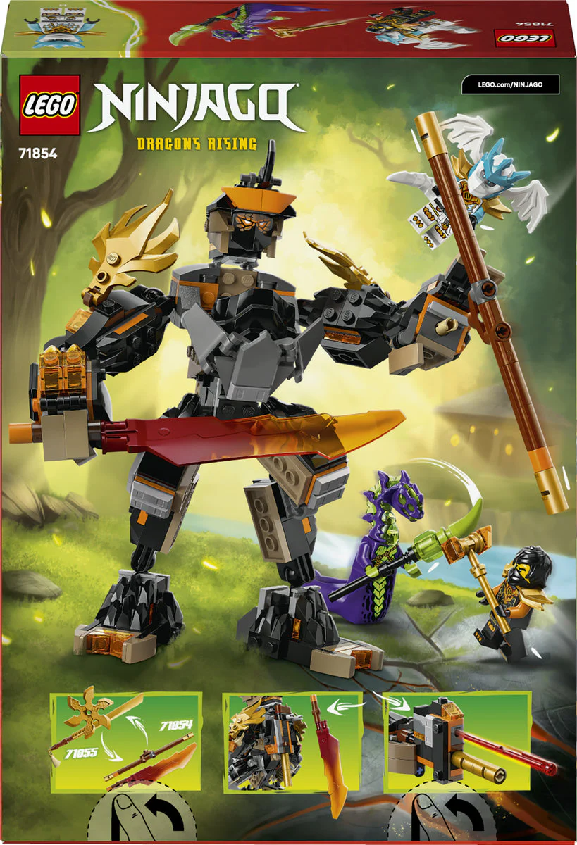 LEGO NINJAGO Cole’s Mission Mech & Dragon Zane 71854 - Image 4