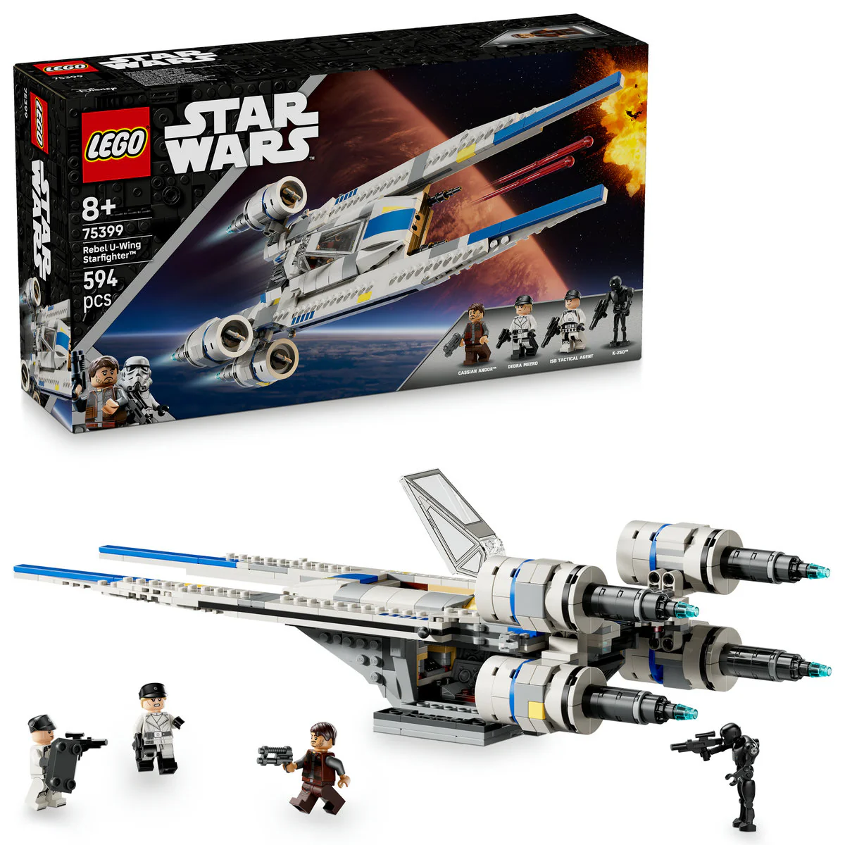 LEGO Star Wars: Andor Rebel U-Wing Starfighter Buildable Vehicle Model 75399 - Image 4