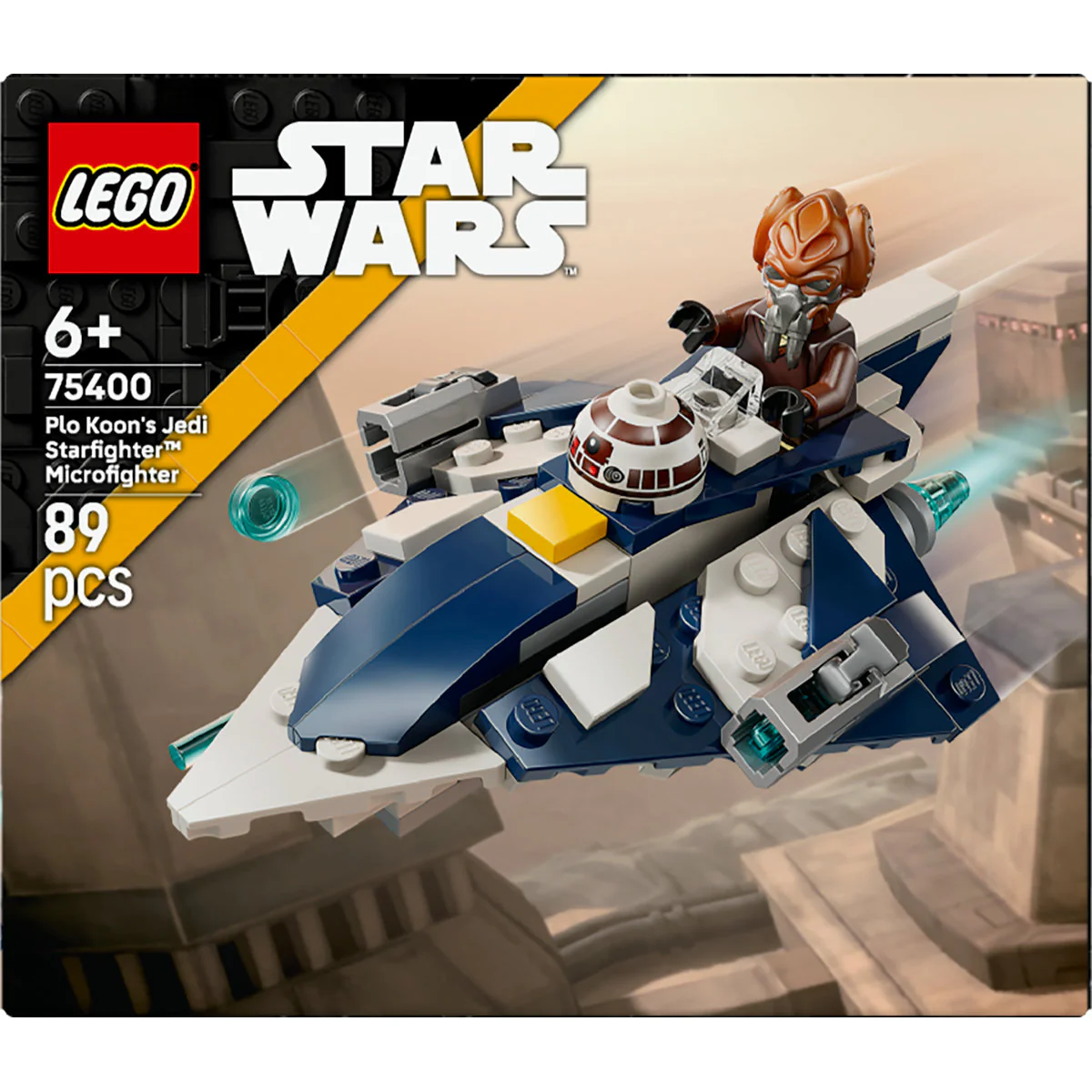 LEGO Star Wars Plo Koon’s Jedi Starfighter Microfighter Building Toy 75400 - Image 2