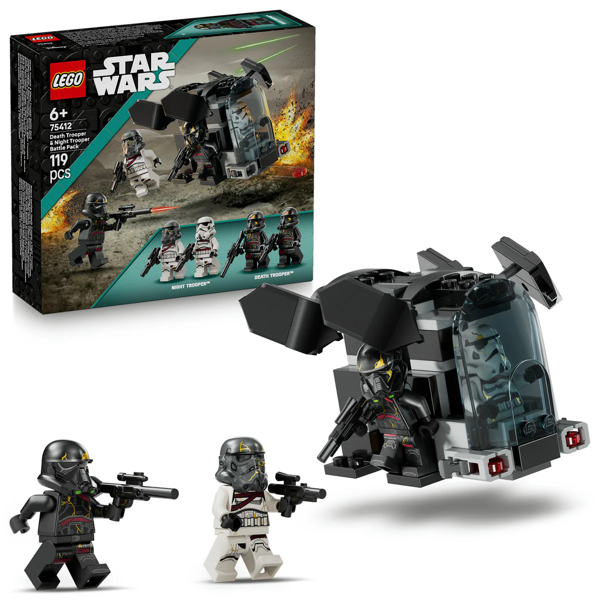 LEGO Star Wars Death Trooper & Night Trooper Battle Pack Building Toy 75412 - Image 4