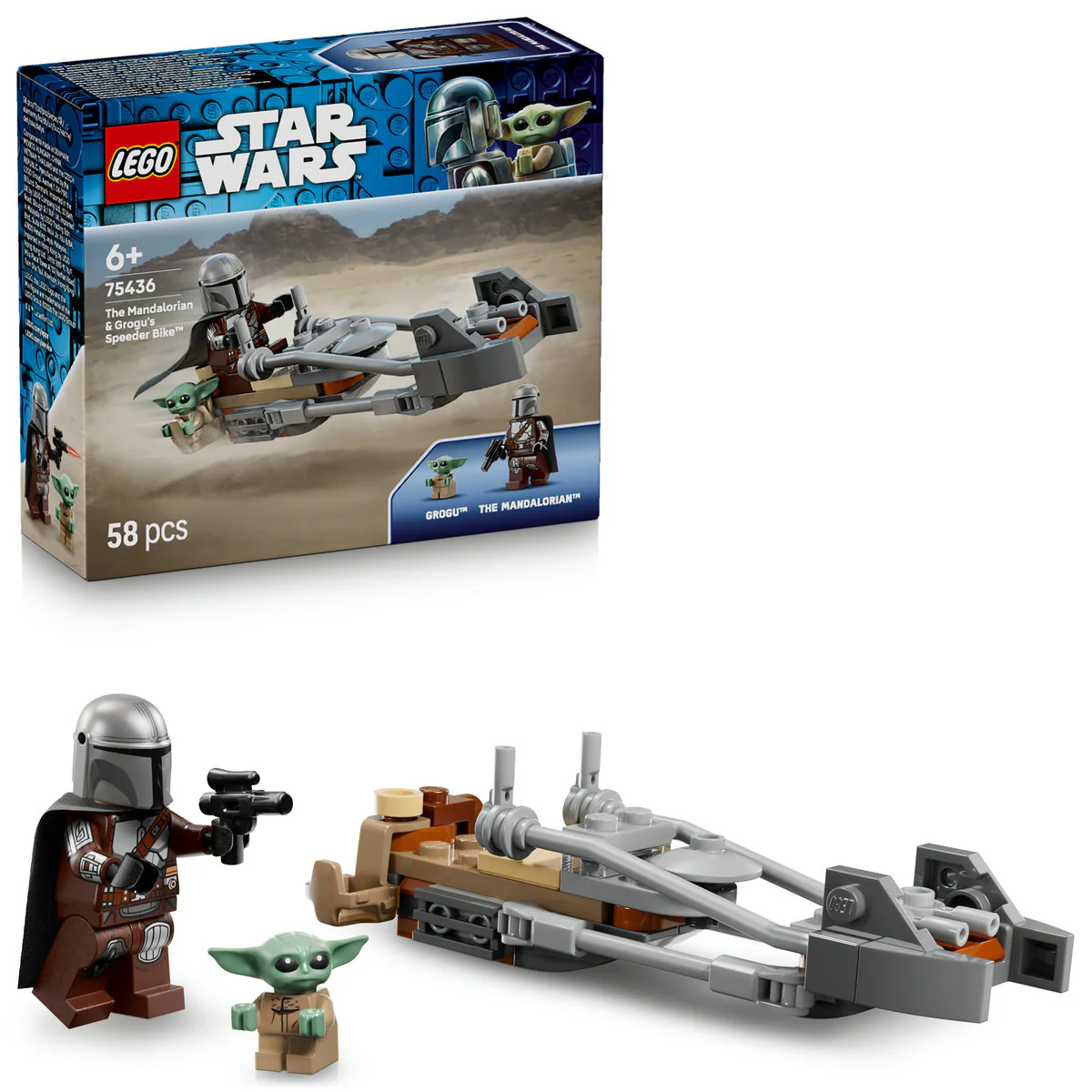 LEGO Star Wars The Mandalorian & Groguās Speeder Bike 75436