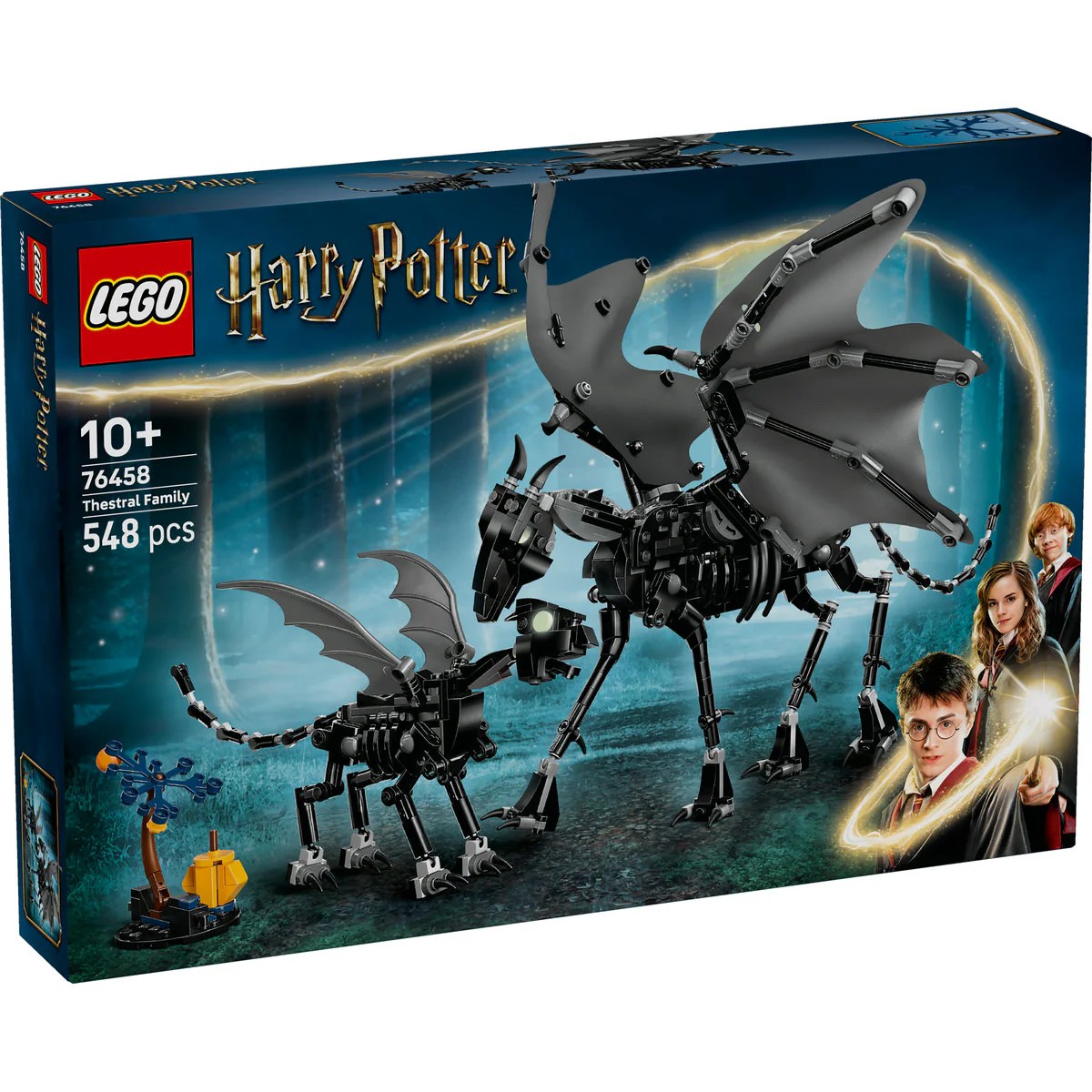 LEGO Harry Potter Thestral Family, Mythical Creature Toy Figures 76458