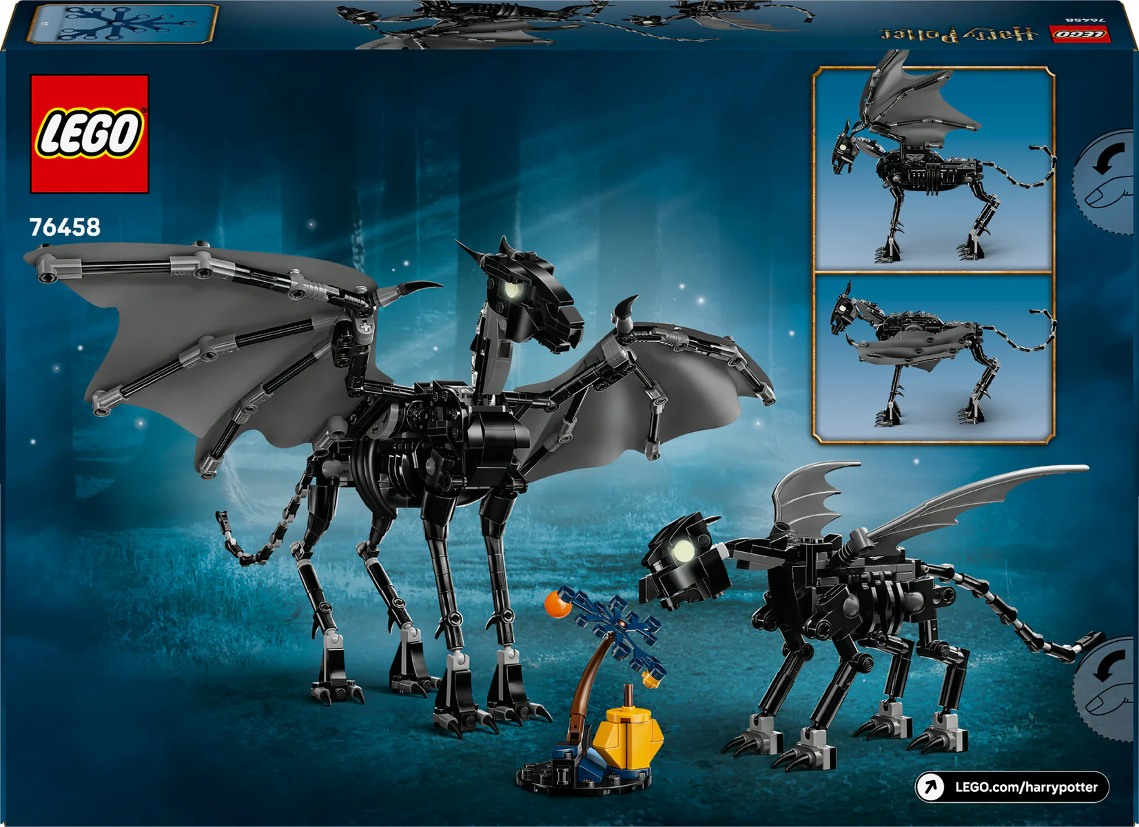 LEGO Harry Potter Thestral Family, Mythical Creature Toy Figures 76458 - Image 3