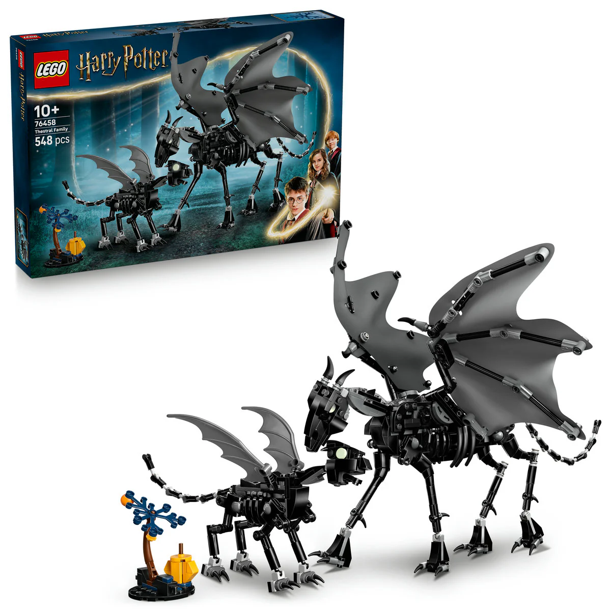 LEGO Harry Potter Thestral Family, Mythical Creature Toy Figures 76458 - Image 4