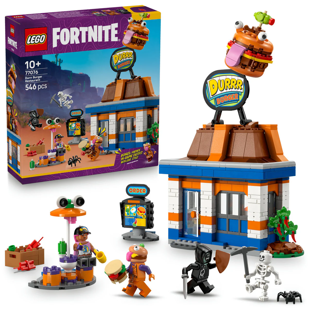 LEGO Fortnite Durrr Burger Restaurant Video Game Toy 77076 - Image 4